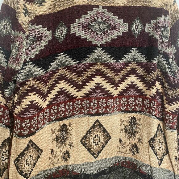 Flashback Couture Woven Jacket Southwestern Art to Wear Button Closure Size M - Picture 6 of 13